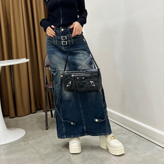 CHANI : in90748-1 l Denim skirt กระโปรงยีนส์ยาว