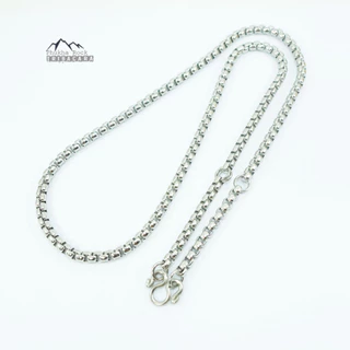 A15 ลายผ่าหวาย ห้อยพระ 1-9 องค์ ขนาด 3 -6.5 มิล สีเงิน สร้อยคอ แขวนพระ สร้อยสแตนเลสแท้ สร้อยพระ stainless necklace
