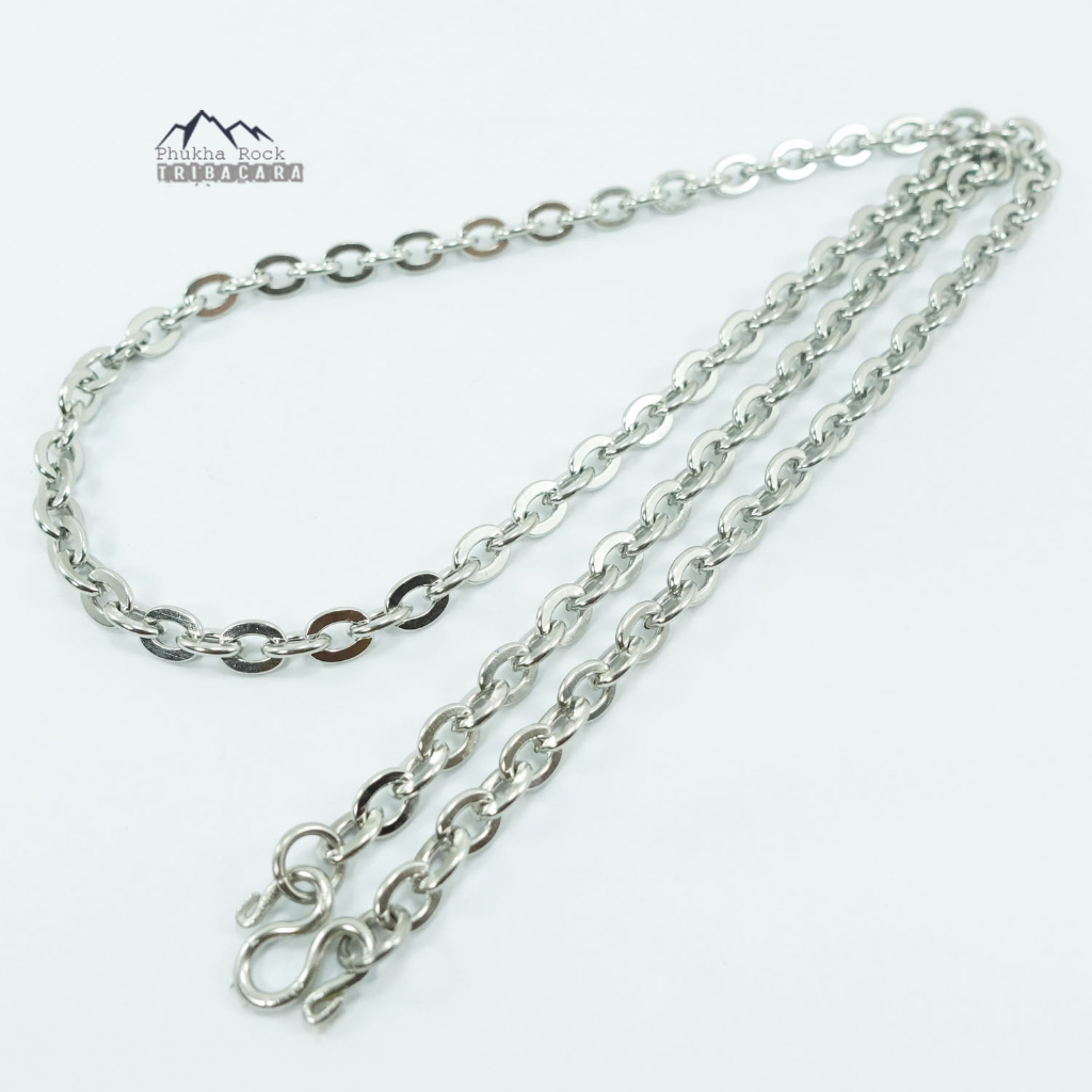 J13 ลายโซ่โอ ขนาด 6.5 มม ยาว 26 นิ้ว สร้อยคอ ห้อยพระ สร้อยสแตนเลสแท้ สร้อยพระ stainless necklace
