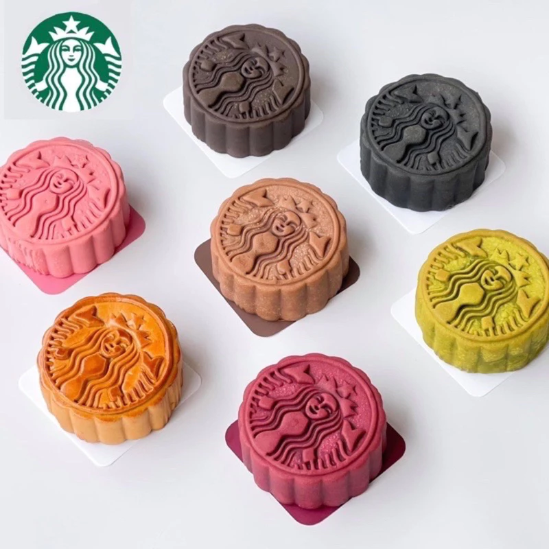(สินค้าพร้อมส่งไม่ต้องพรี) ♥️ Starbucks ขนมไหว้พระจันทร์ Mooncake (พร้อมกล่องเหล็กขนาด 2 ชิ้น หรือ 4 ชิ้น)