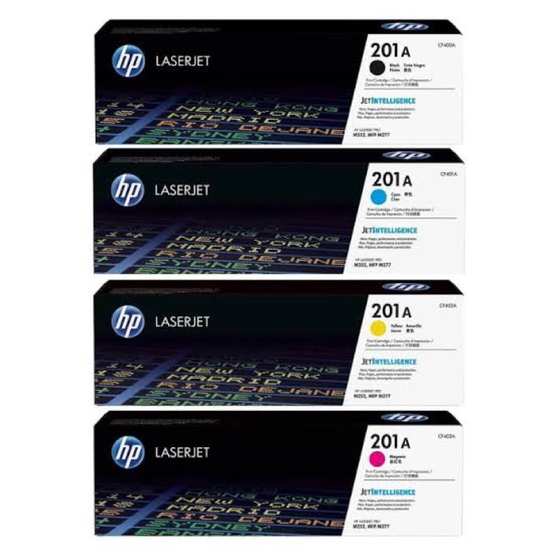 หมึกพิมพ์โทนเนอร์แท้ HP201A BK,C,Y,M  /CF400A/CF401A/CF402A/CF403A Original