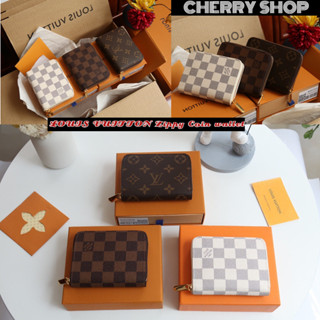 🍒หลุยส์วิตตอง💯LOUIS VUITTON Zippy Zip Coin Purse wallet กระเป๋าสตางค์/ซิปกระเป๋าสตางค์