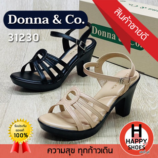 🚚ส่งเร็ว🚛ส่งด่วนจ้า ✨มาใหม่จ้า😆รองเท้าหนังรัดส้นหญิง Donna &amp; Co. รุ่น 31230 ส้น 3.5 นิ้ว Soft and comfortable