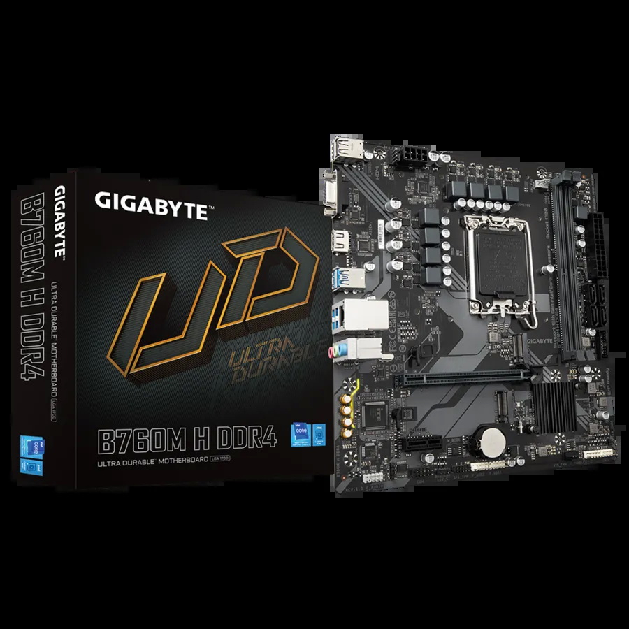 MAINBOARD (1700) GIGABYTE B760M H DDR4 (REV. 1.0)