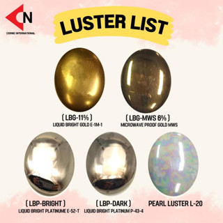 Luster, Liquid gold, Liquid platinum น้ำทอง ทองเบญจรงค์, สีบนเคลือบ  บรรจุ 10 กรัม