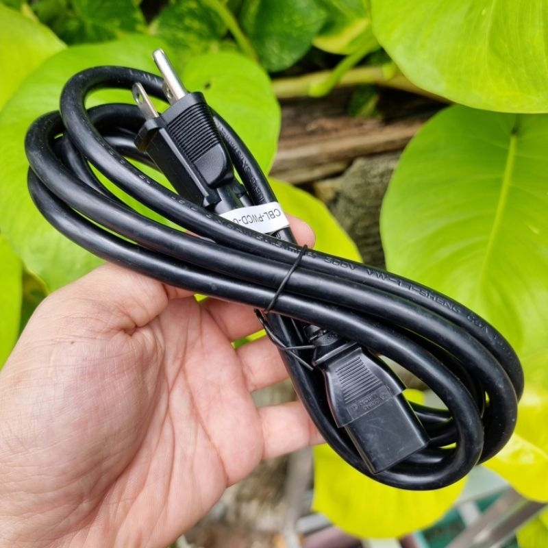 สายไฟ AC สายปลั๊กเสียบคอมพิวเตอร์ AC Power Cord อย่างดี