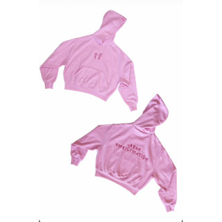 urban sophistication pink logo hoodie s.L อก54 ยาว25 มือ1ป้ายห้อยค่า