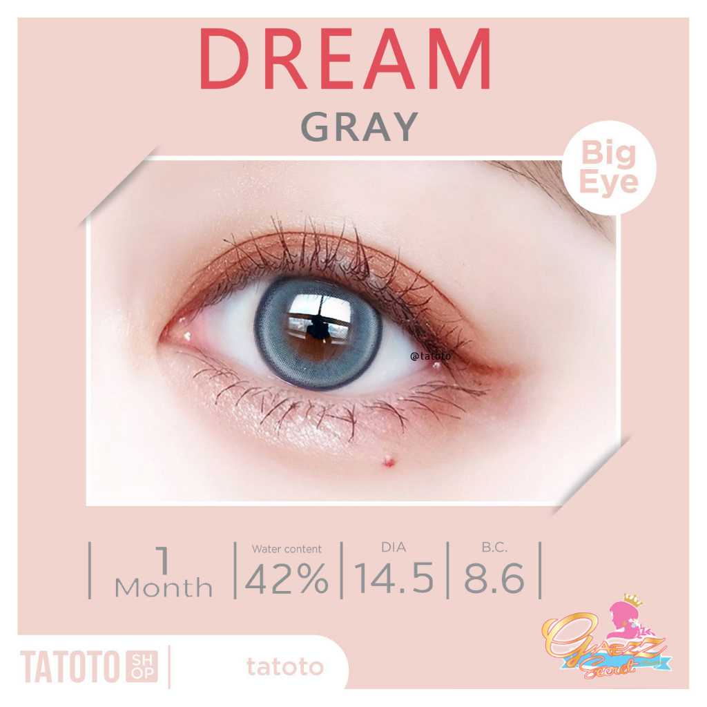 คอนแทคเลนส์สี ใส่สบาย ไม่แสบตา │ อย.ไทย │ ส่งจากไทย │รุ่นDream Gray