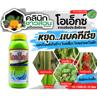 🥬 โอเอ็กซ์ (สารเพิ่มประสิทธิภาพสารกำจัดโรค) บรรจุ 1ลิตร ป้องกันแบคทีเรีย ใบไหม้ ใบส้ม ราหลุม