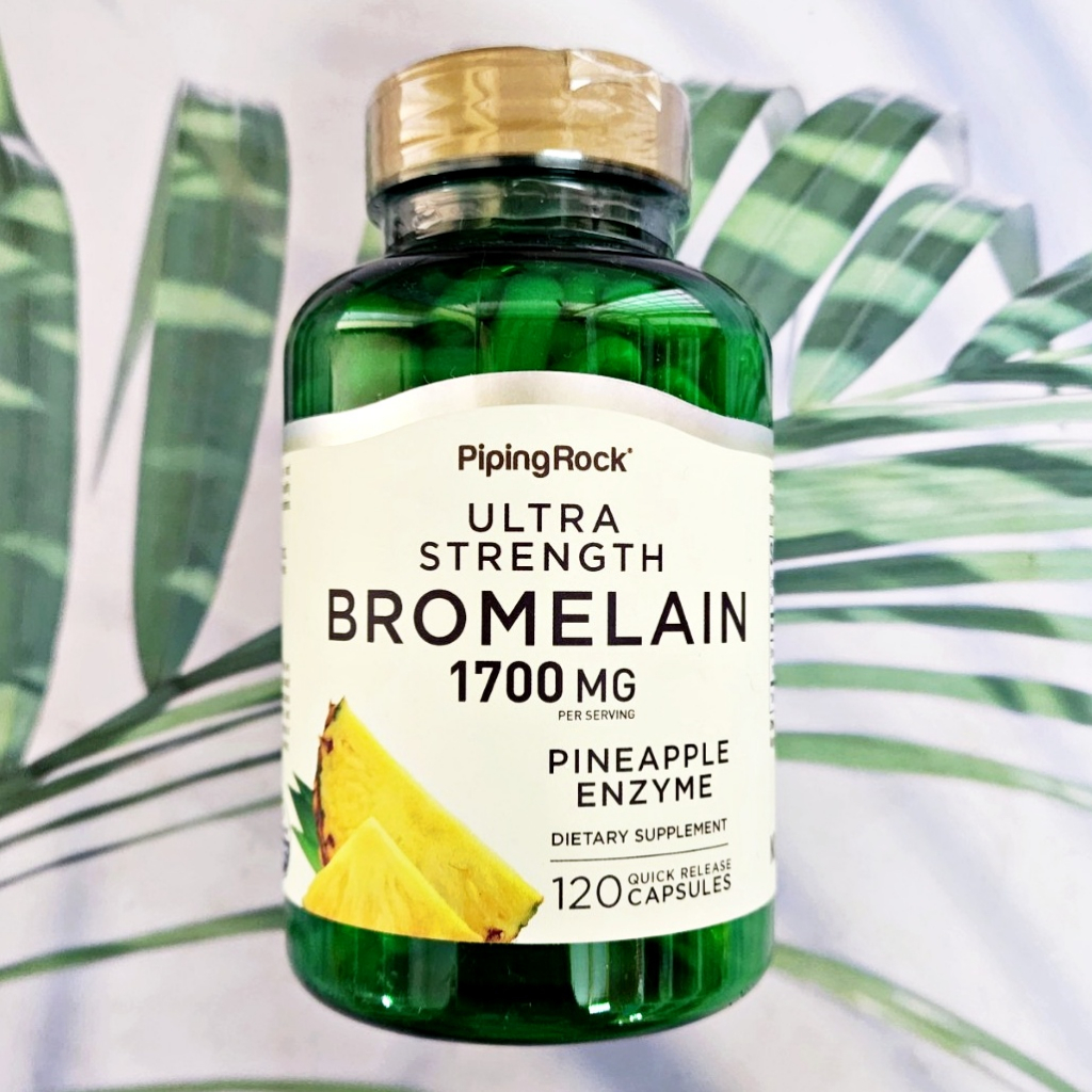โบรมีเลน สารสกัดจากแกนสับปะรด Bromelain 500 mg 60 Veg Capsules (Now Foods®)