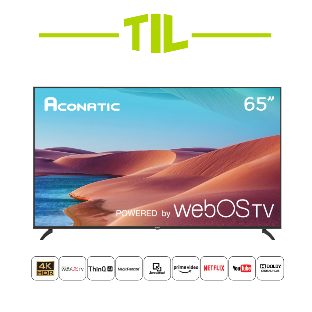 [2023 New WebOS TV] Aconatic LED WebOS TV (Wee 2.0) 4K UHD HDR Smart TV สมาร์ททีวี ขนาด 65 นิ้ว รุ่น 65US210AN (รับประกั