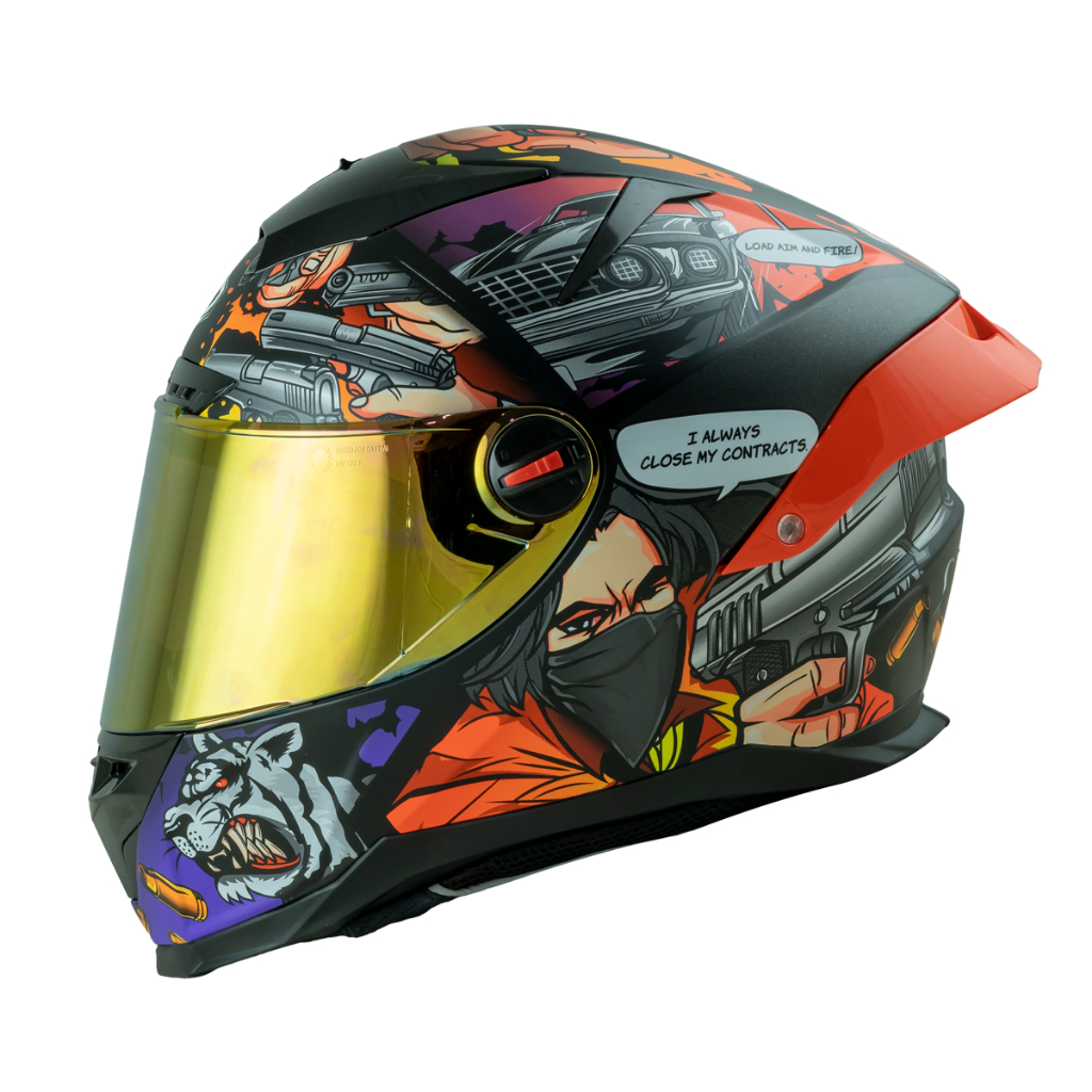 รองรับบลูทูธ RDรุ่น CZR​ ใหม่ปี2023 หมวกกันน็อค หุ้มคาง ทรงใหม่ล่าสุด สปอยเลอร์ยาว ถอดซักได้M-XL