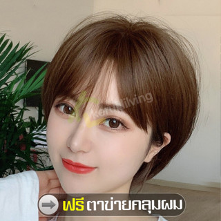 ฟรีตาข่ายคลุมผม วิกผมคอสเพลย์ ผมปลอมผู้หญิง มี 3 สีให้เลือก วิกผมสั้น Short wig แฮร์พีชผมปลอม ซอยผมสั้น