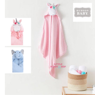 ผ้าเช็ดตัวมีหมวก ผ้าห่อตัวเด็ก เนื้อผ้าขนหนู Hudson Baby Hooded Towel (LUV)