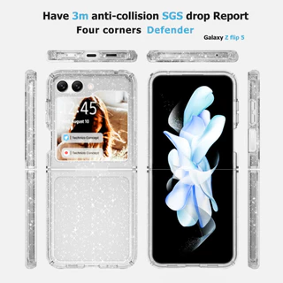 (แถมสายคล้อง) เคสกากเพชร FenixShield Bling Glitter Case สำหรับ Galaxy Z Flip7 / FE / Flip6 / Flip5 / Flip4 / Flip3