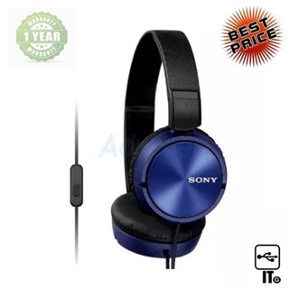 Headset SONY (MDR-ZX310AP) Blue ประกัน 1Y หูฟัง เฮดเซ็ท