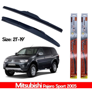 ใบปัดน้ำฝน ที่ปัดน้ำฝน ซิลิโคน ตรงรุ่น Mitsubishi Pajero Sport 2005 ไซส์ 19-21" ยี่ห้อ Diamond กล่องแดง(ราคาต่อคู่)