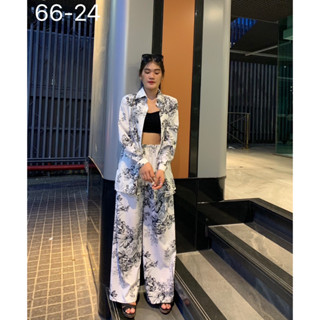 66-24# มาเป็นเซ็ท ลายกราฟฟิค​ เท่ห์มาก  ใส่ได้ตั้งแต่สาวไซด์เล็กยันสาว Over size