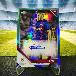 PEDRI ลายเซ็นต์ 20/199 การ์ดฟุตบอล TOPPS CHROME 2021-22