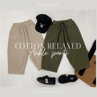 Cotton relaxed ankle pants