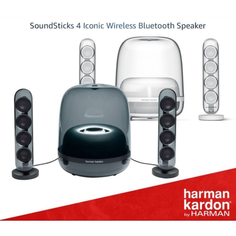 (แท้100%)​ Harman Kardon SoundSticks 4 | ลำโพงบลูทูธ (สีขาว/ดำ)
