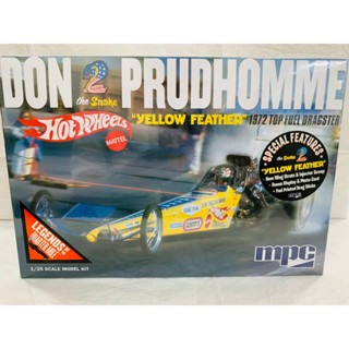 MPC 844 Don Snake Prudhomme 1972 R/e Dragster Yellow Feather Model Kit 1/25