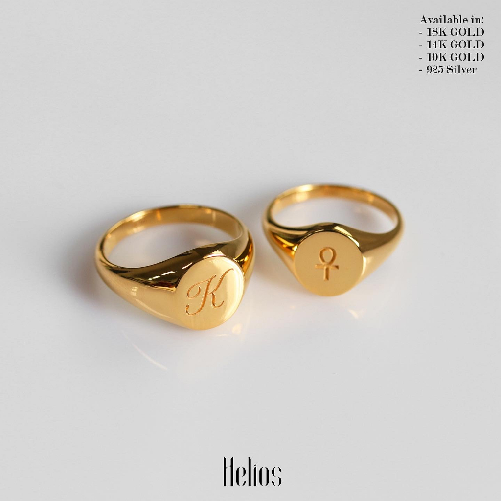 Signet Ring - Oval Shape เครื่องประดับเงินแท้ 925 Silver