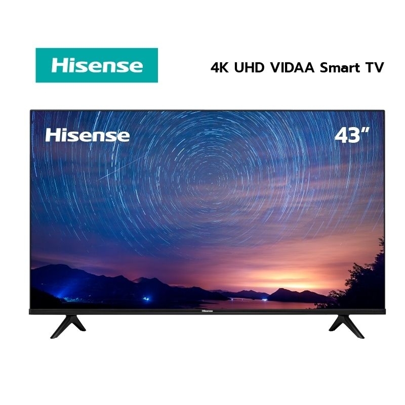 [มือหนึ่ง!! ถูกที่สุด!! พร้อมส่ง!!] Hisense TV ทีวี 43 นิ้ว 4K Ultra HD Smart TV HDR10+ Dobly Vision VIDAA U5