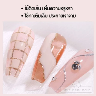 สีเจลกากเพชรละเอียด สีเจลแพตตินั่ม PLATINUM GEL ใช้ทา ใช้ตัดเส้น เพิ่มความหรูหรา