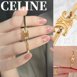 เซลีน Celine/TRIOMPHE สร้อยข้อมือทองเหลืองเคลือบทอง/สุภาพสตรี/ล่าสุด/ขายร้อน