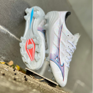 รองเท้า สตั๊ด ฟุตบอล มิซูโน่ อัลฟ่า Mizuno Alpha รุ่นท็อปเจแปน ฟรี ของแถม ถุงผ้า + ดันทรง + กล่อง ถ่ายจากสินค้าจริง