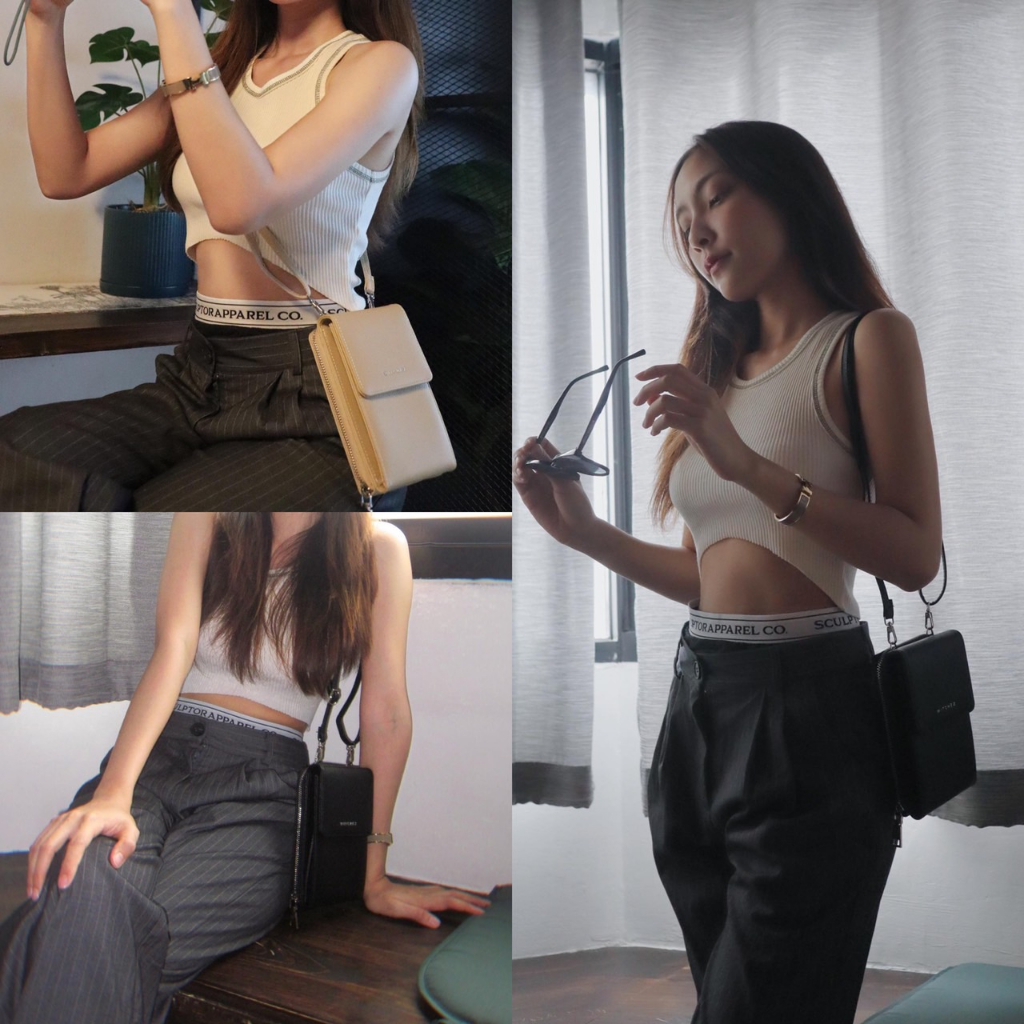 Promotion6.6 Luna Bag(ไม่แถมกล่อง)กระเป๋าสะพายหนังกันรอย กระเป๋าสะพายใส่โทรศัพท์