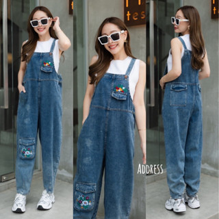 🌈🌿🌸🌼🌺💙🇰🇷Jeans BiB Embroidery Long Pant