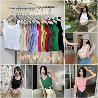 พร้อมส่ง🍑 siwashop #3598 เสื้อกล้าม ผ้าร่อง ผ้านิ่มเด้ง ทรงสวย คลาสสิคมากค่ะ🥰