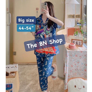 🌷[พร้อมส่ง]ชุดนอน Big size 52 ผ้าไหมอิตาลี พรีเมี่ยม