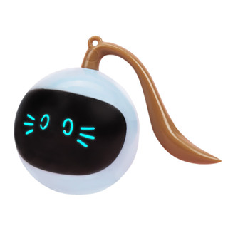 ลูกบอลแมว ของเล่นแมว วิ่งเองอัตโนมัติ มีไฟ LED Cat Ball Toy Automatic Chasing ลูกบอลล้มลุก ลูกบอลล้มลุก