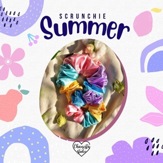 silk satin scrunchies - ยางรัดผมโดนัทแฮนด์เมด ผ้าซาติน