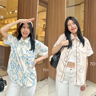 floral shirt 🌼 เสื้อเชิ้ตแขนสั้น ผ้าพิมพ์ลายดอกไม้