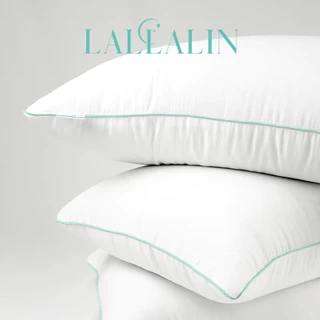 หมอน LALLALIN ❕❗มีโค้ดส่วนลด💌 หมอนโรงแรม 5 ดาว หมอนสุขภาพหนา 800g. หมอนทรงต่ำ ผลิตจากเส้นใยสังเคราะห์คุณภาพดีเยี่ยม