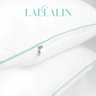 หมอน LALLALIN ❕❗มีโค้ดส่วนลด💌 หมอนโรงแรม 5 ดาว หมอนสุขภาพหนา 800g. หมอนทรงต่ำ ผลิตจากเส้นใยสังเคราะห์คุณภาพดีเยี่ยม