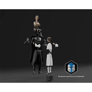 [โมเดลไม่ทำสี] Darth Vader Family 3D printing model