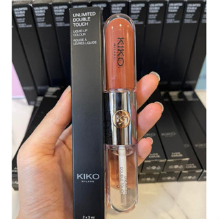 ส่งฟรี KIKO Unlimited Double Touch 3 x 2g  - 126 Rosy Nude - 128 Red Brick  ลิควิดลิปสติก 2 สเต็ป AUG01