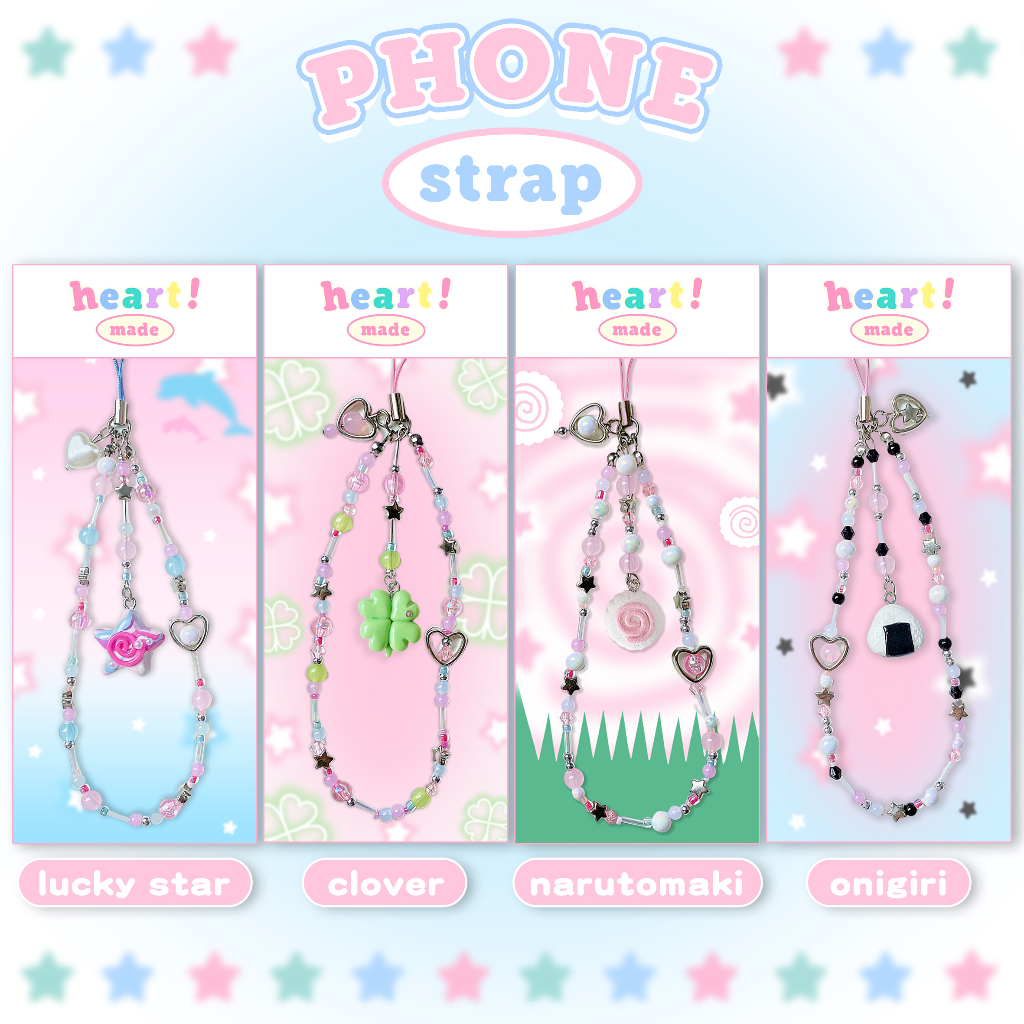 phone strap🍧🧚🏻(สายคล้องโทรศัพท์ จี้ดินปั้น)