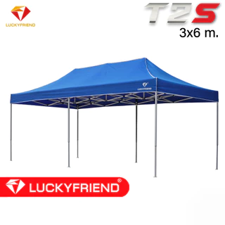 [ใส่โค้ดRG690IXH ลด130บาท] LUCKYFRIEND เต็นท์พับ เต็นท์ รุ่น T2S 6 ขนาด ผ้าใบ 700D ผ้าใบ 8 สี กันน้ำ กันแดด เต็นท์ขายของ