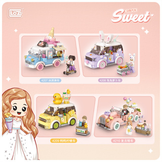 LOZ มินิบล็อก Sweet Car Series รถน่ารัก มีให้เลือก 4 แบบ (รหัส 4207-4210)