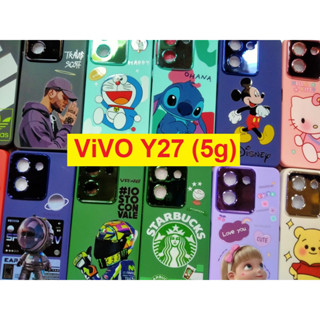 เคส Vivo Y27 5g เคสนิ่ม ขอบโครเมี่ยม พื้นในกำมะหยี่ ลายการ์ตูน