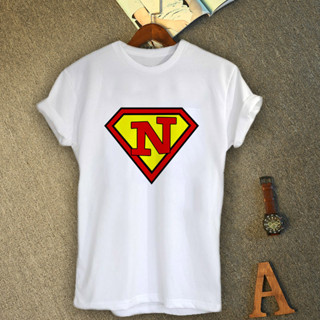 เสื้อยืดอักษรภาษาอังกฤษ ตัว N Superman