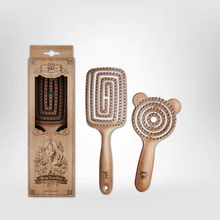 Yao Detangle Set เซ็ตที่ดีที่สุดเพื่อสางผมพันกัน Moving Square Brush + Little Teddy Nylon Brush