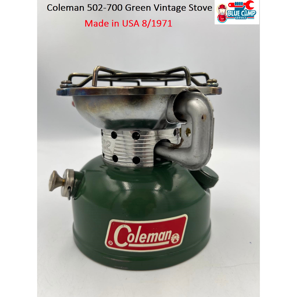 Coleman 502-700 Green Vintage Stove Date 8/71