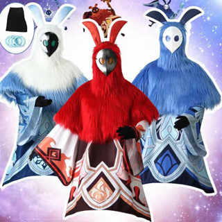 Genshin ผลกระทบคอสเครื่องแต่งกาย WaterFire น้ำแข็ง Abyss Mage ฤดูใบไม้ร่วงฤดูใบไม้ร่วงคอสเพลย์เกมผู้